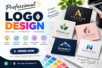 design a professional modern logo for your business or brand