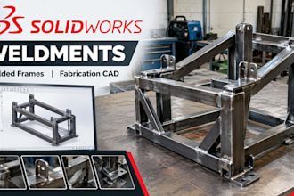 do solidworks weldment design, welded frames, steel structures , fabrication cad