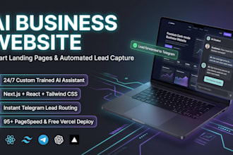 build a modern ai business website or smart landing page
