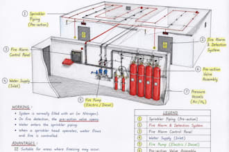 do nfpa 13 fire sprinkler, hydraulic  and  shop drawings