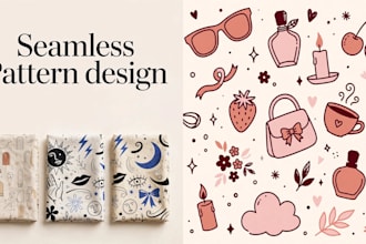 create seamless pattern for wrapping paper