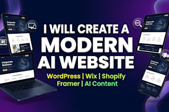 create modern ai powered website design and development