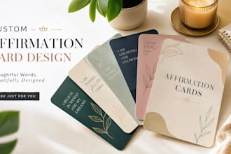 design custom affirmation cards, printable motivational card decks