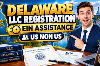 register delaware llc for US and non US residents with ein