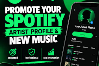 promote your spotify artist profile and new music release