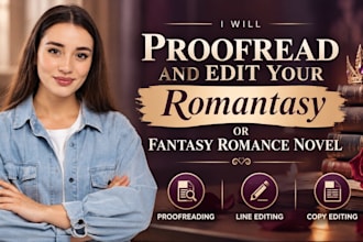 proofread and edit your romantasy or fantasy romance novel