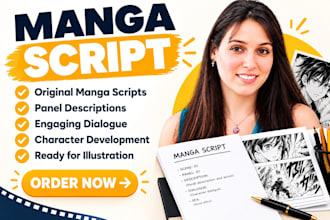 write manga script manga story comic book anime webtoon video script