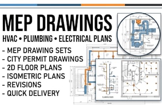 mep drawings electrical plan plumbing plan hvac drawings commercial residential