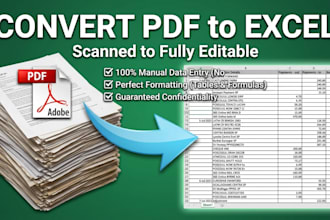 convert PDF to excel