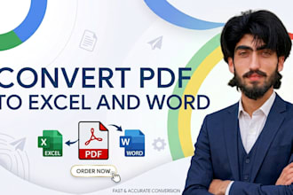 convert PDF to excel, word