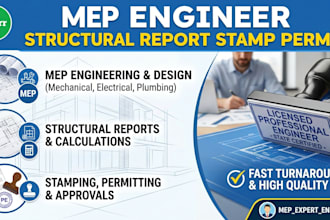 mep engineer structural report stamp permit tx ga ma ca az oh ny nm co