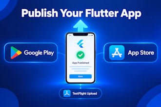 publish your flutter app to google play store, app store and testflight