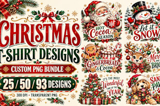 christmas t shirt design bundle