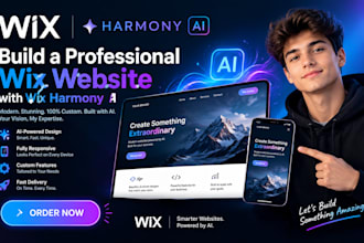 build a professional wix website with wix harmony ai