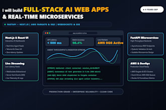 build full stack ai web apps with nextjs, fastapi, and AWS