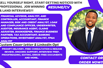 write a credit analyst cv, accountant, underwriter insurance and finance resume