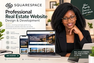 design squarespace real estate website for realtors and investors