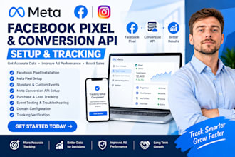 setup facebook pixel, meta pixel, conversion api and conversion tracking