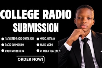 submit and promote your music to targeted college radio station and djs