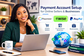 assist with payment account setup for online sellers and businesses