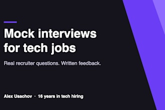 prepare you for tech job interviews with mock interviews