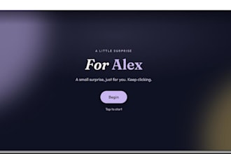 design a personalized interactive surprise reveal website