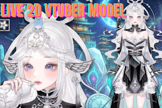 create a female live 2d vtuber model live 2d rigging vtuber avatar png tuber