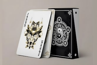 design custom playing card, poker deck design and print ready card game design