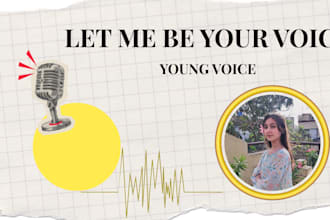 record a young and energetic female voice over