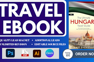 create travel ebook, itinerary, trip planner, travel guide and book design
