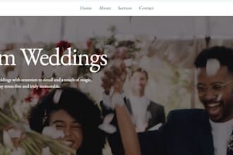 redesign christmas event website, party decoration and event management website