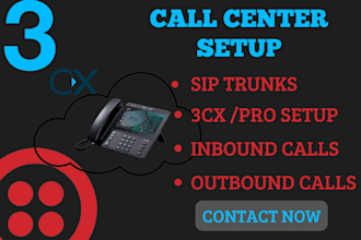 provide 3cx with sip trunk did numbers and IVR for inbound and and outbound call