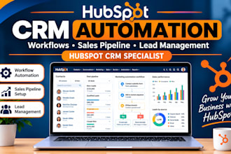 setup hubspot CRM automation, workflows and sales pipeline