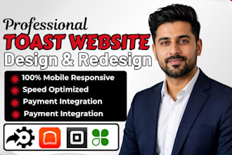 design a toast pos website with online ordering