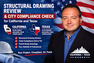 do structural review and city compliance check for california