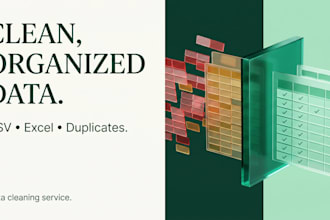 clean and deduplicate your CSV or excel data