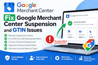 fix google merchant center suspension and reinstate gmc
