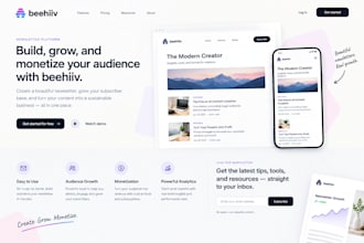 create beehiiv minimalist aesthetic newsletter design beehiiv landing page wix