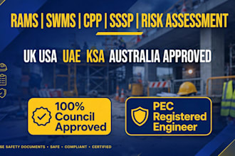 write rams, swms, risk assessment, and sssp for UK approval
