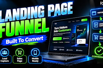 build a conversion focused landing page and sales funnel