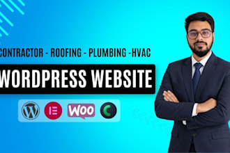 build contractor, roofing, plumbing, hvac website