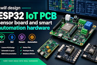 design esp32 iot pcb, sensor board and smart automation hardware