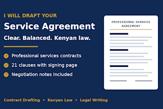 researchand draft a professional services agreement