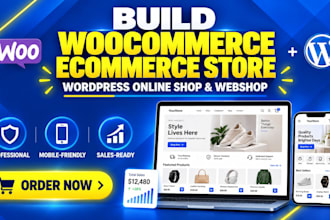 build woocommerce ecommerce store, wordpress online shop and webshop