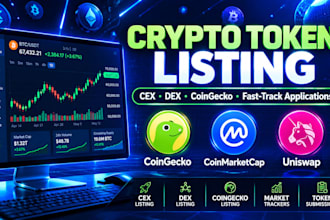 do crypto token listing on dex cex coingecko and market tracking platforms