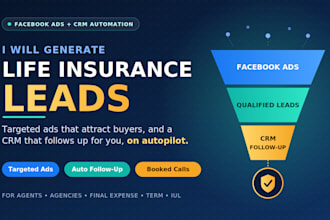 generate life insurance leads with facebook ads and CRM automation setup