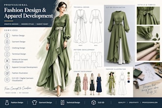 design fashion and apparel professionally