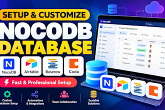 setup nocodb database airtable baserow coda database for you