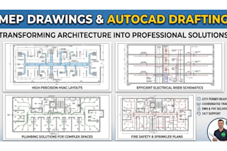 do mep drawing havc electrical plumbing plan in autocad
