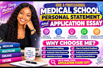 edit and improve your medical school personal statement and application essay